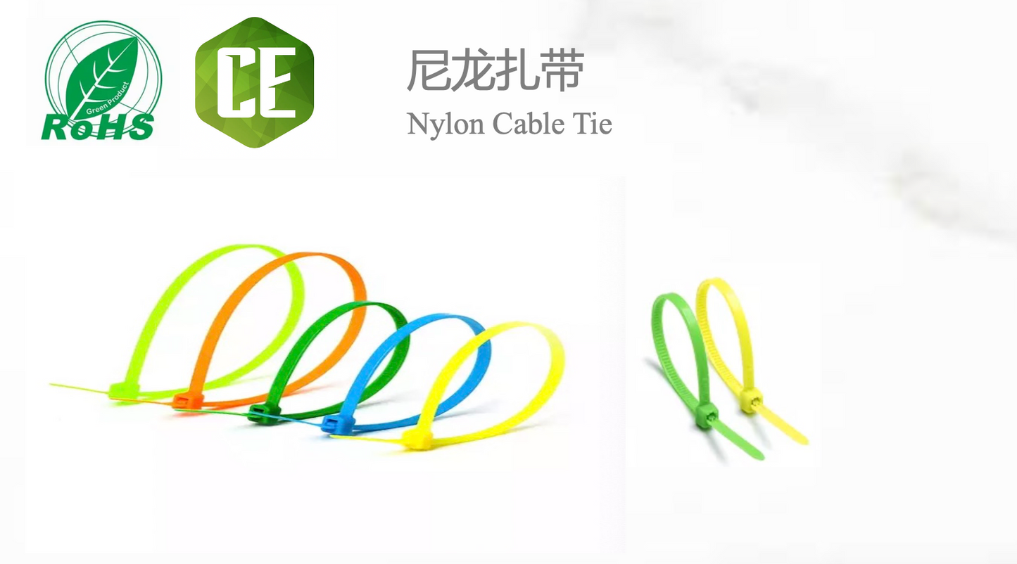 100 pcs Wholesale self-locking nylon zip ties plastic Tie the wire with zip ties and bundle the wires