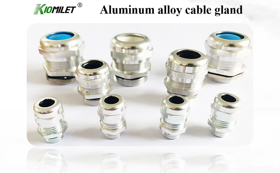 aluminum Cable Glands Metric thread Wire Grommet Protection Cable Accessories Waterproof IP68 for EV motors charging pile