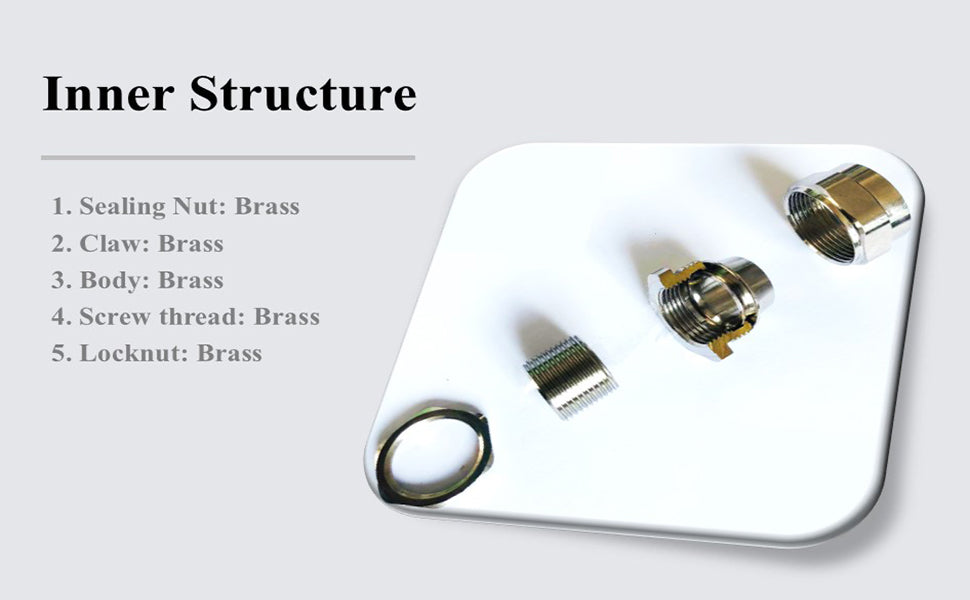 BW Type Brass Armoured Electrical Cable Gland Kit with Shroud And Earth Tag explosion wire gland