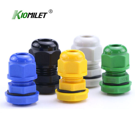 Nylon Cable Gland Waterproof IP68 Adjustable Locknut for 3-52mm Cable Diameter cable retainer plastic Glen head joints