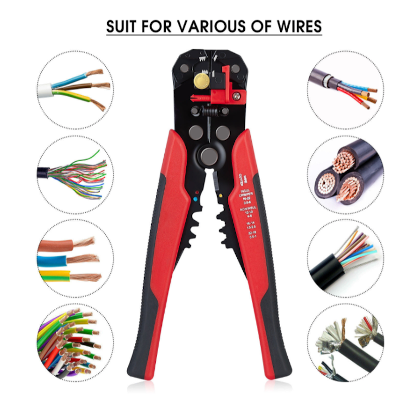 Multi functional wire stripping pliers, wire pulling pliers, wire stripping pliers, electrician pliers, automatic wire stripping pliers