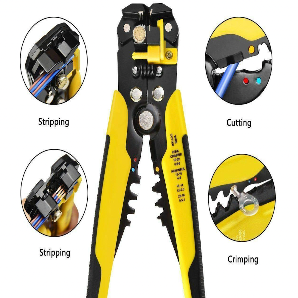 Multi functional wire stripping pliers, wire pulling pliers, wire stripping pliers, electrician pliers, automatic wire stripping pliers